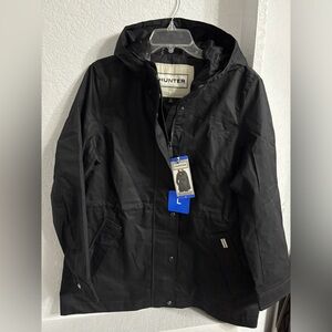 Hunter Women's Black Raincoat with Hood